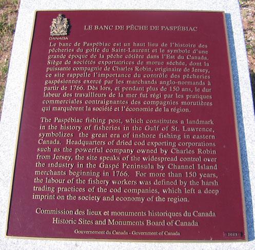 Lieu historique national du Canada du Banc-de-Pêche-de-Paspébiac