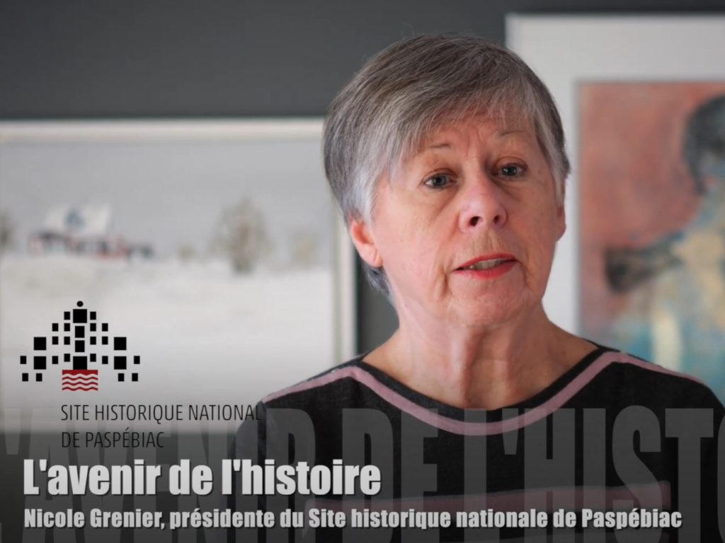 Nicole Grenier, présidente, Site historique national de Paspébiac